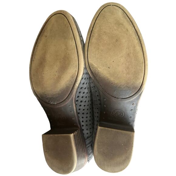 Lucky Brand Ankle Booties, Boho Side Zip Perforated Boots Womens Sz 7 Grey - Picture 3 of 13